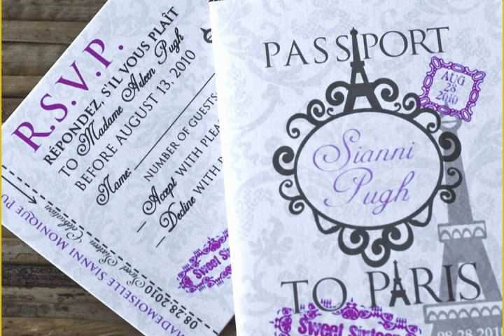 Free Quinceanera Save the Date Templates Of Deposit Passport Invitation or Save the Date Sianni S