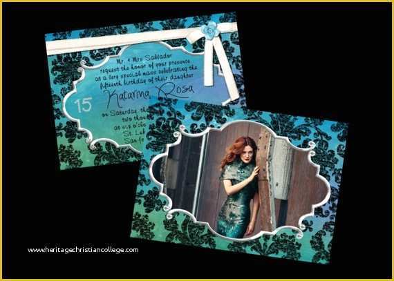 Free Quinceanera Save the Date Templates Of Turquoise Invitation for Quinceanera Birthday Wedding Save