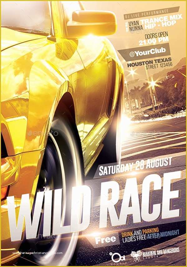 Free Race Flyer Template Of 18 Racing Flyers Free Psd Ai Eps format Download