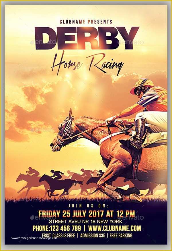 Free Race Flyer Template Of 21 Horse Racing Flyer Templates Psd Ai Eps format