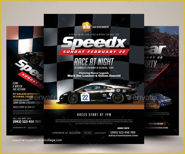 Free Race Flyer Template Of 35 Racing Flyer Templates Free Psd Word Designs
