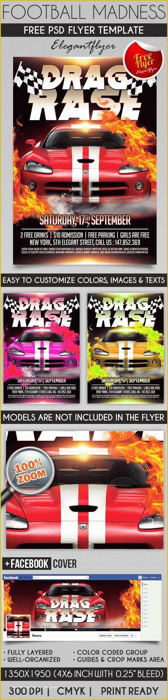 Free Race Flyer Template Of Drag Race – Flyer Psd Template – by Elegantflyer