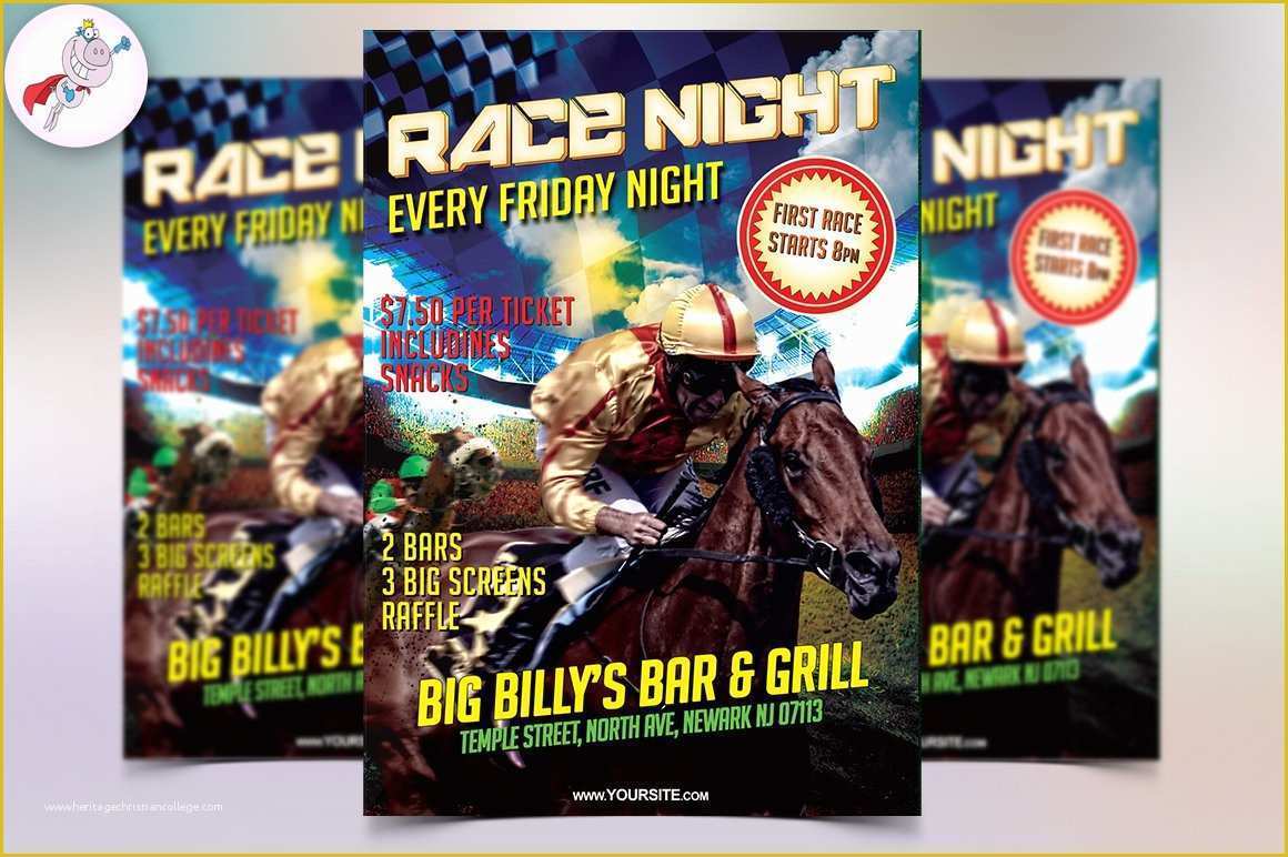 Free Race Flyer Template Of Horse Race Night Flyer Template Flyer Templates