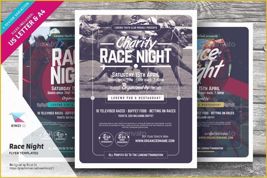 Free Race Flyer Template Of Race Night Flyer Templates by Kinzi21