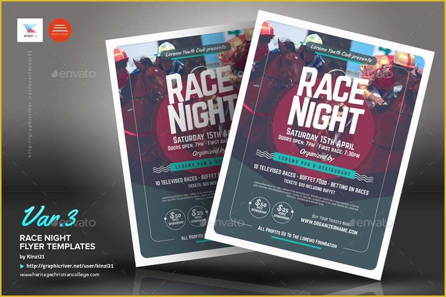 Free Race Flyer Template Of Race Night Flyer Templates by Kinzi21