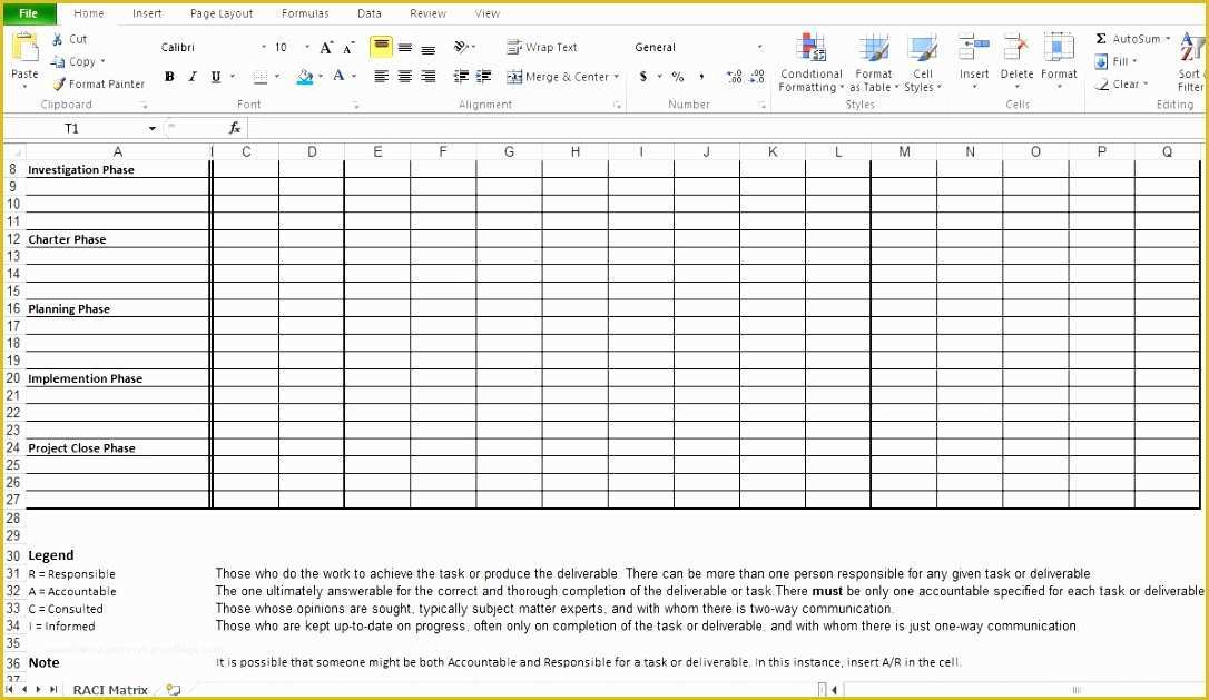 Free Raci Powerpoint Template Of 7 Free Raci Template Excel Exceltemplates Exceltemplates