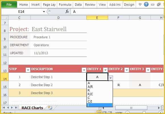 Free Raci Powerpoint Template Of Free Raci Chart Template for Excel