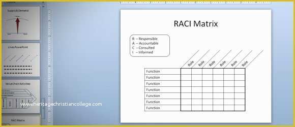 Free Raci Powerpoint Template Of Raci Matrix In Powerpoint 2010 Using Tables & Shapes