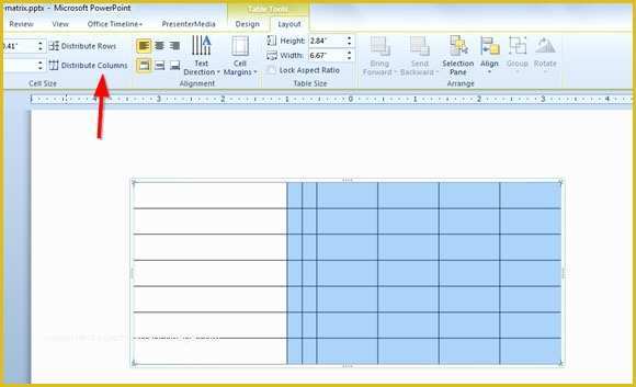 Free Raci Powerpoint Template Of Raci Matrix In Powerpoint 2010 Using Tables & Shapes