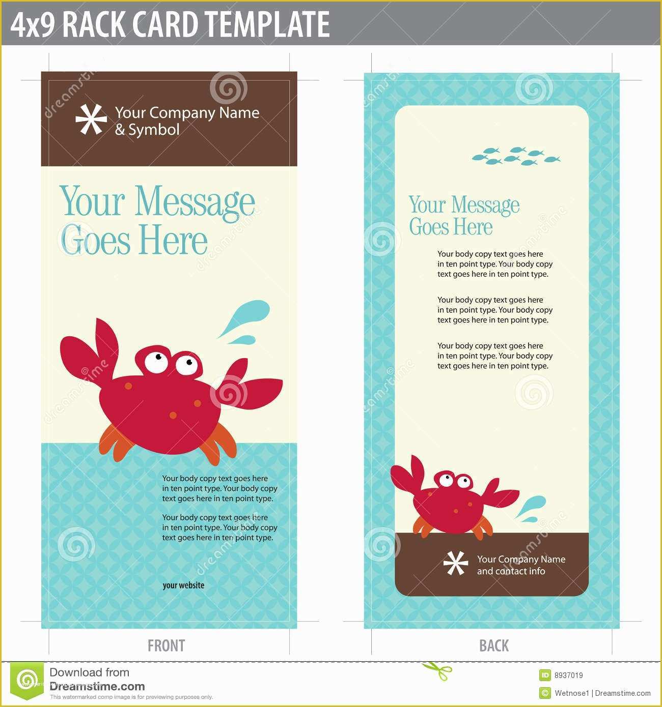 Free Rack Card Template Of 4x9 Rack Card Broshure Template Royalty Free Stock