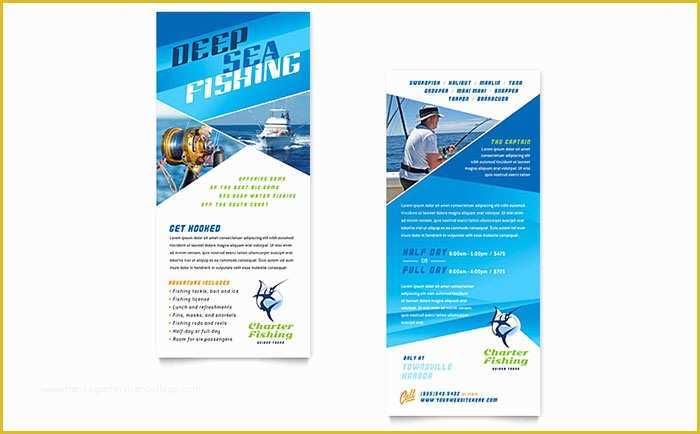 Free Rack Card Template Of Fishing Charter & Guide Rack Card Template Design