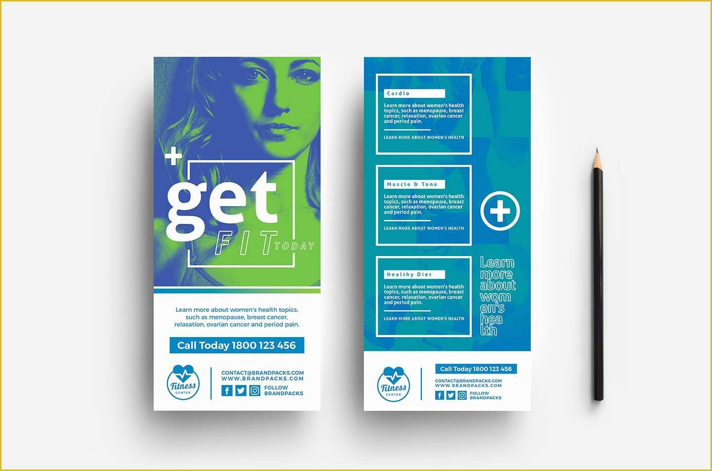 Free Rack Card Template Of Free Fitness Poster & Rack Card Templates Psd Ai