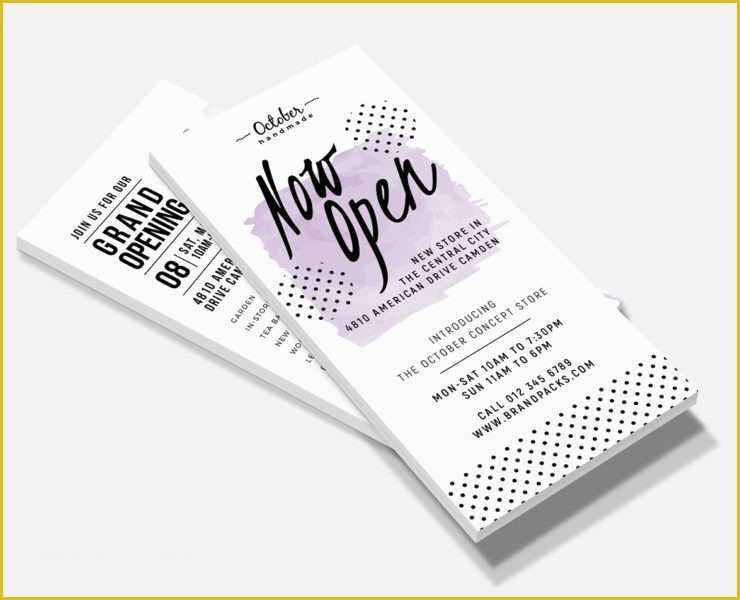 Free Rack Card Template Of Free Grand Opening Rack Card Template In Psd Ai & Vector