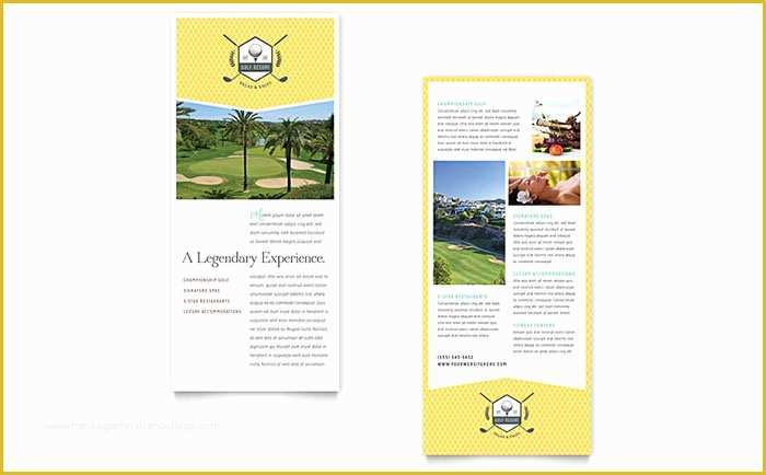 Free Rack Card Template Of Golf Resort Rack Card Template Word &amp; Publisher