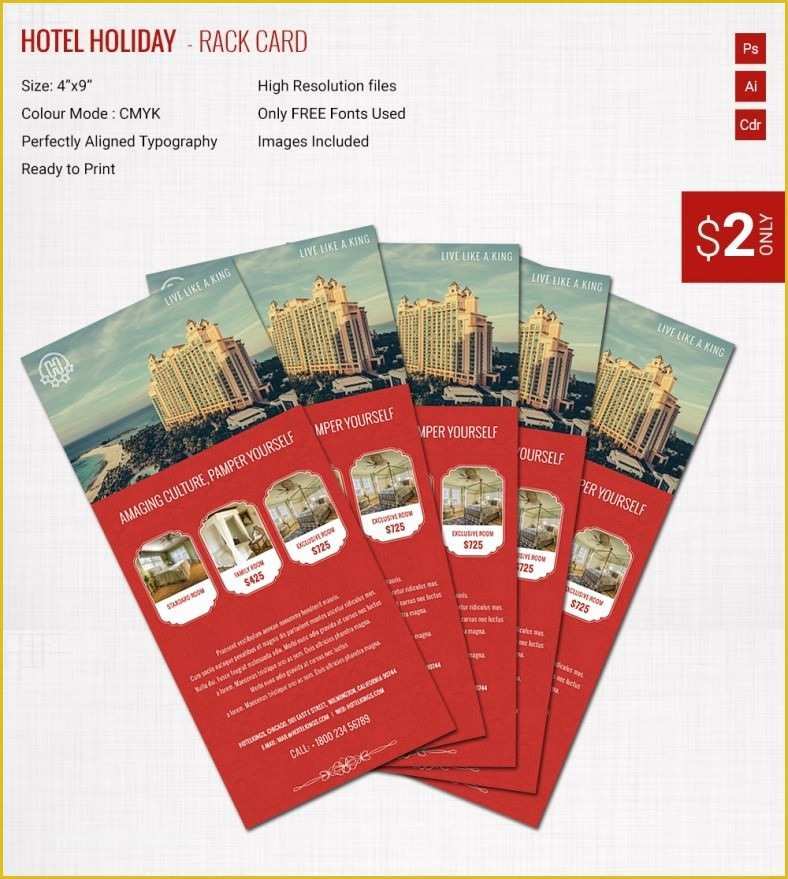 Free Rack Card Template Of Incredible Hotel & Holiday Rack Card Template