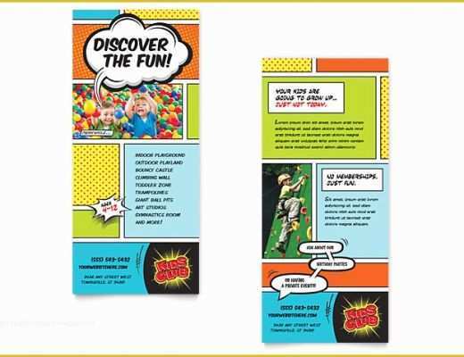 Free Rack Card Template Of Kids Club Rack Card Template Word &amp; Publisher