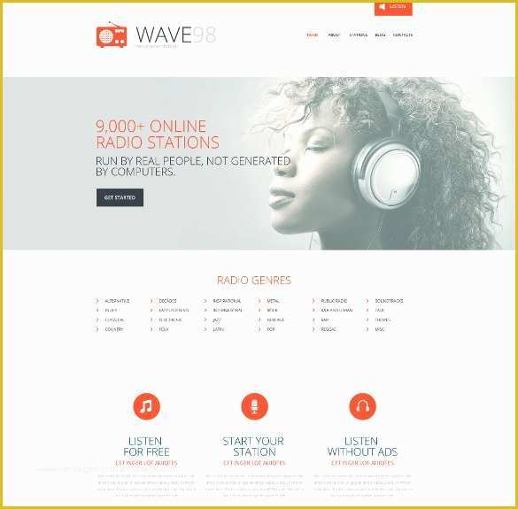 Free Radio Station Website Templates Of 29 Radio Station Website themes & Templates