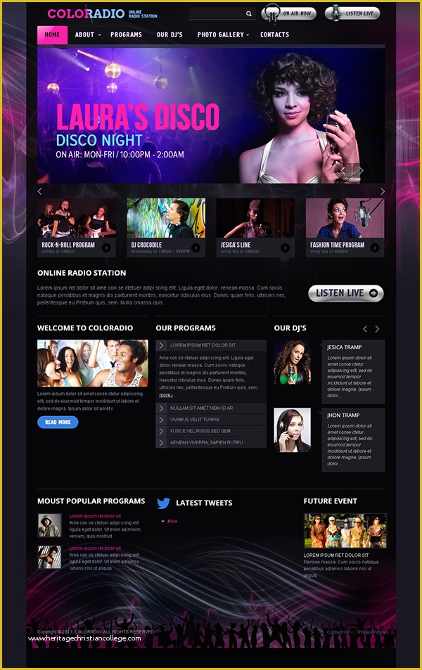 Free Radio Station Website Templates Of Coloradio Line Radio Station Free Radio Station Website Templates Of Coloradio Line Radio Station