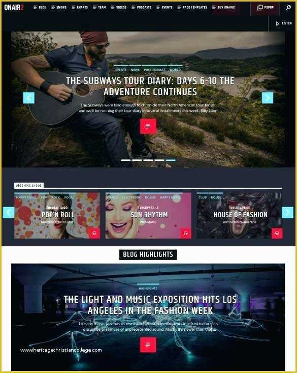 Free Radio Station Website Templates Of Free Radio Station Web Templates HTML – Btcromaniafo