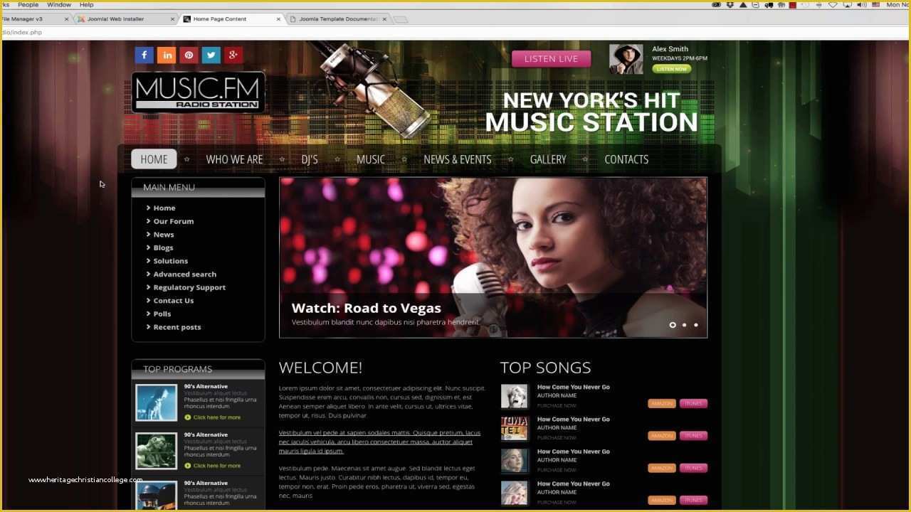 Free Radio Station Website Templates Of How to Install Joomla Radio Station Template