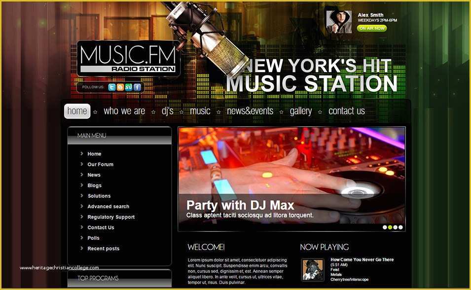 Free Radio Station Website Templates Of Line Radio Joomla Website Templates & themes Free