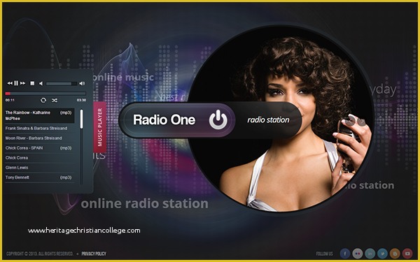 Free Radio Station Website Templates Of Radio E Radio Station HTML5 Template On Behance