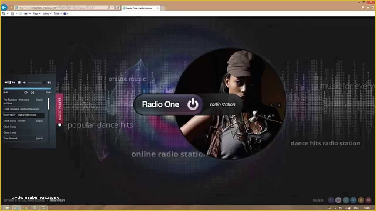 Free Radio Station Website Templates Of Radio Station HTML5 Template