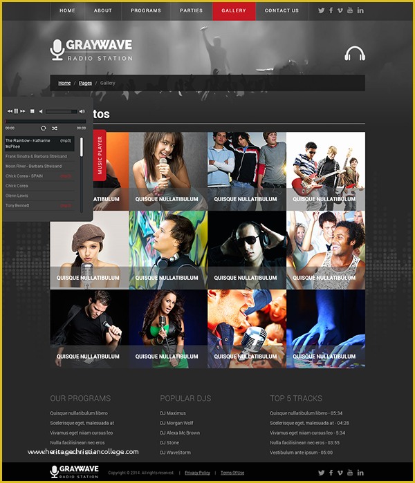 Free Radio Station Website Templates Of Radio Station HTML5 Template On Behance