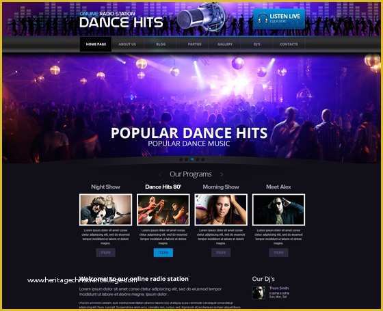 Free Radio Station Website Templates Of Radio Template Line Radio Station Website Template