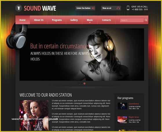 Free Radio Station Website Templates Of Radio themes Line Radio Station Templates