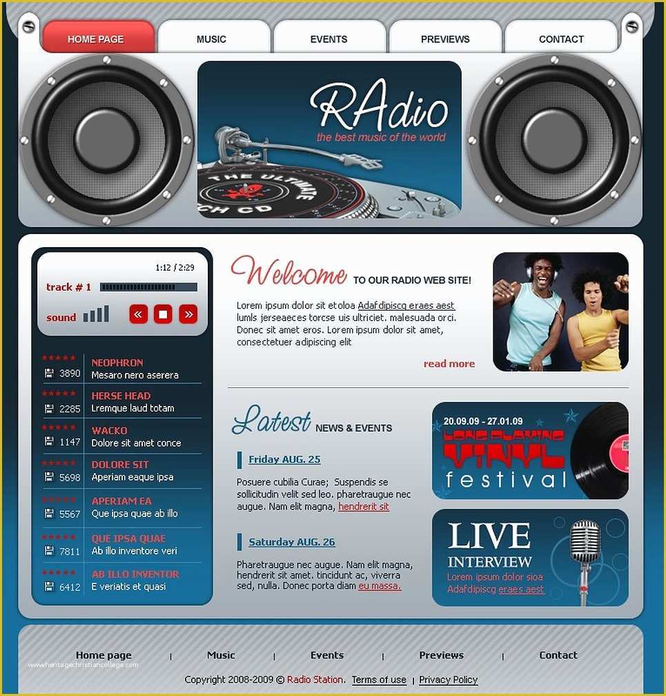 Free Radio Station Website Templates Of Radio Station HTML5 Template Free Radio Station Website Templates Of Radio Station HTML5 Template
