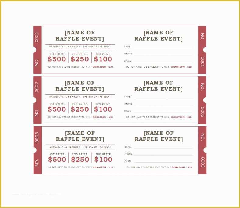 Free Raffle Ticket Template Of 18 Sample Printable Raffle Ticket Templates Psd Ai