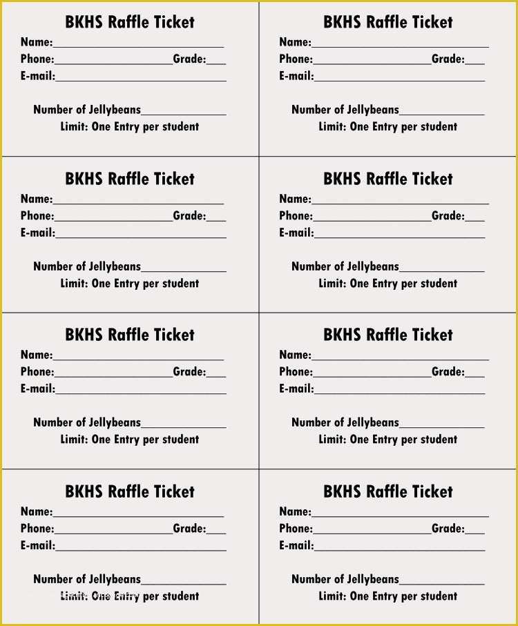 Free Raffle Ticket Template Of 45 Raffle Ticket Templates