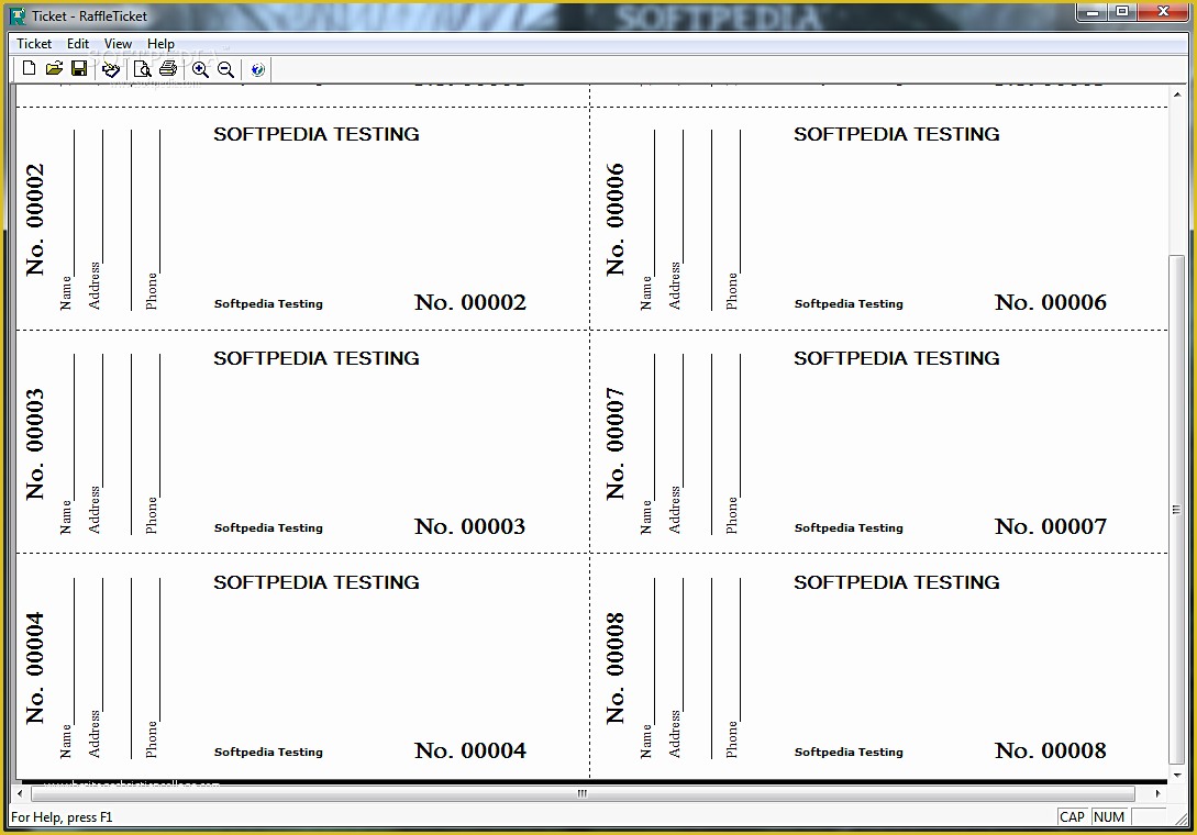 Free Printable Raffle Tickets Word