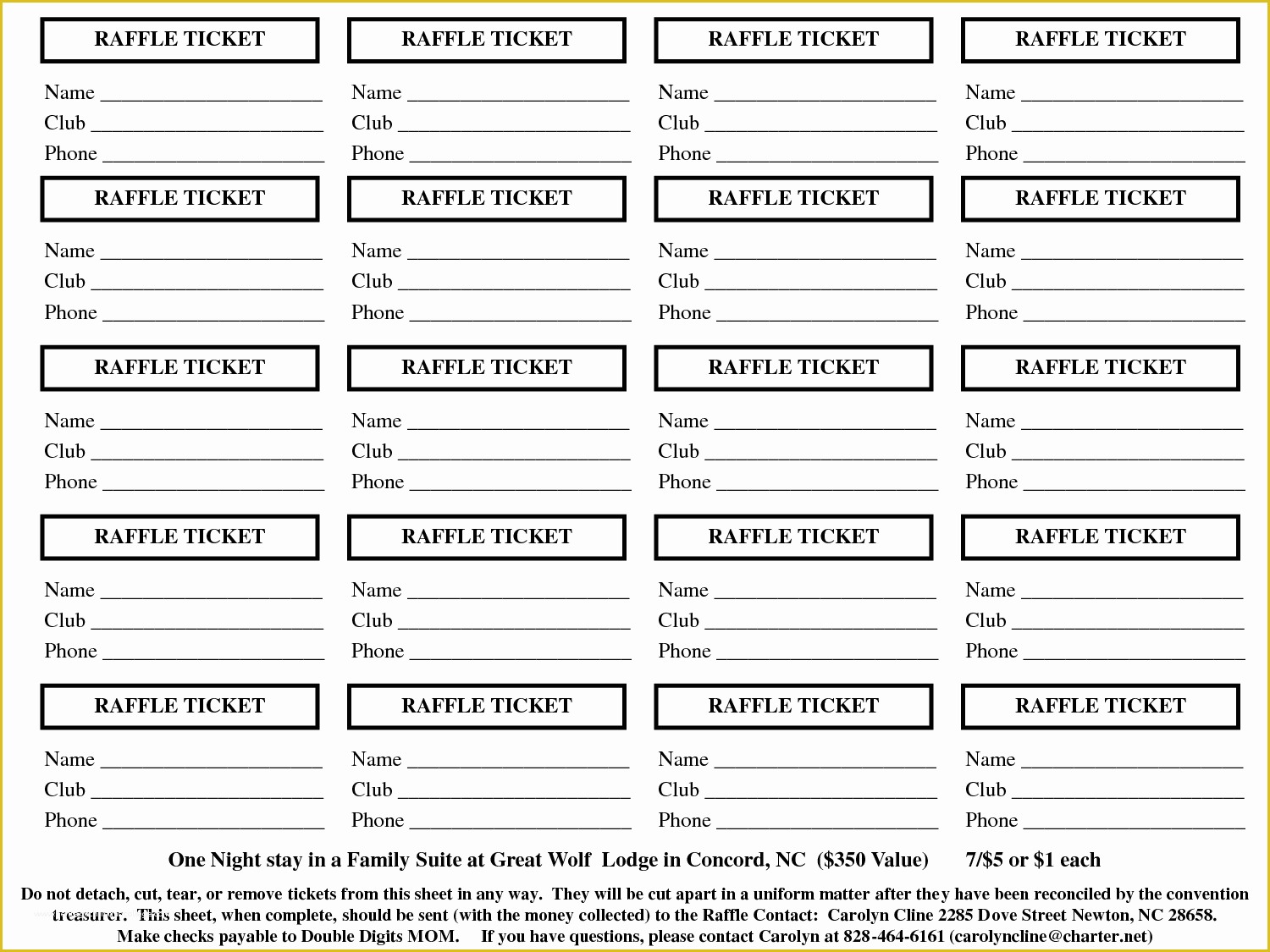 Free Raffle Ticket Template Of Raffle Tickets Template