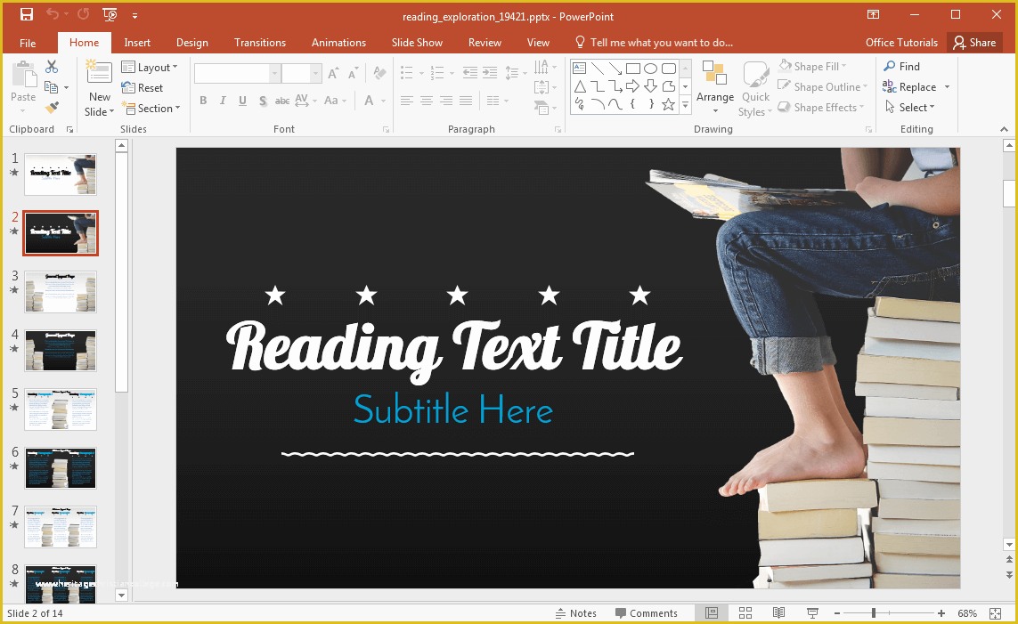 Free Reading Powerpoint Templates Of Animated Reading Powerpoint Template