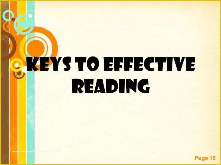 Free Reading Powerpoint Templates Of Effective Reading Ppt