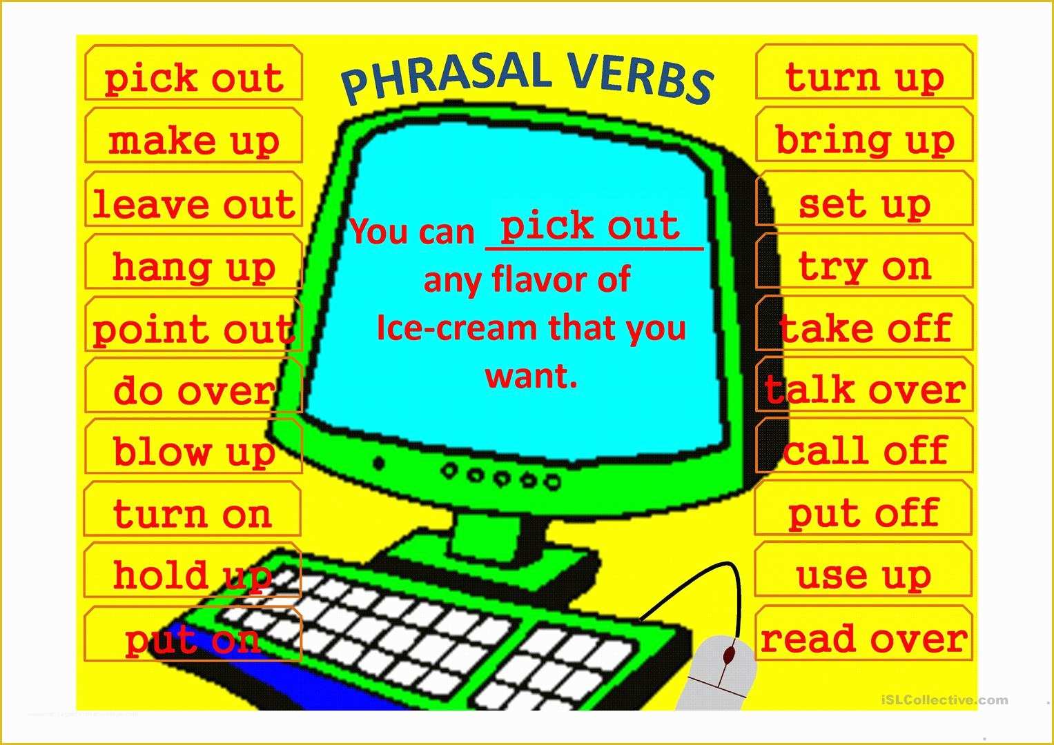 Free Reading Powerpoint Templates Of Phrasal Verbs Puter Game Template Worksheet Free