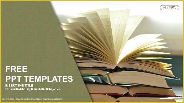 Free Reading Powerpoint Templates Of Position with Vintage Old Hardback Books Powerpoint