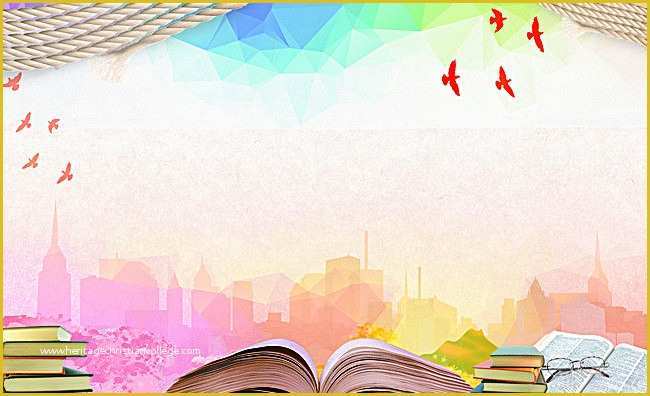 Free Reading Powerpoint Templates Of Summer School Reading and Learning Poster Background