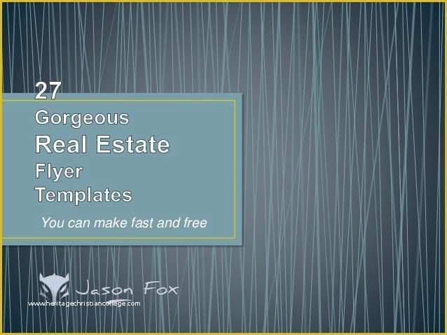 Free Real Estate Brochure Templates Of 27 Gorgeous Real Estate Flyer Templates You Can Create