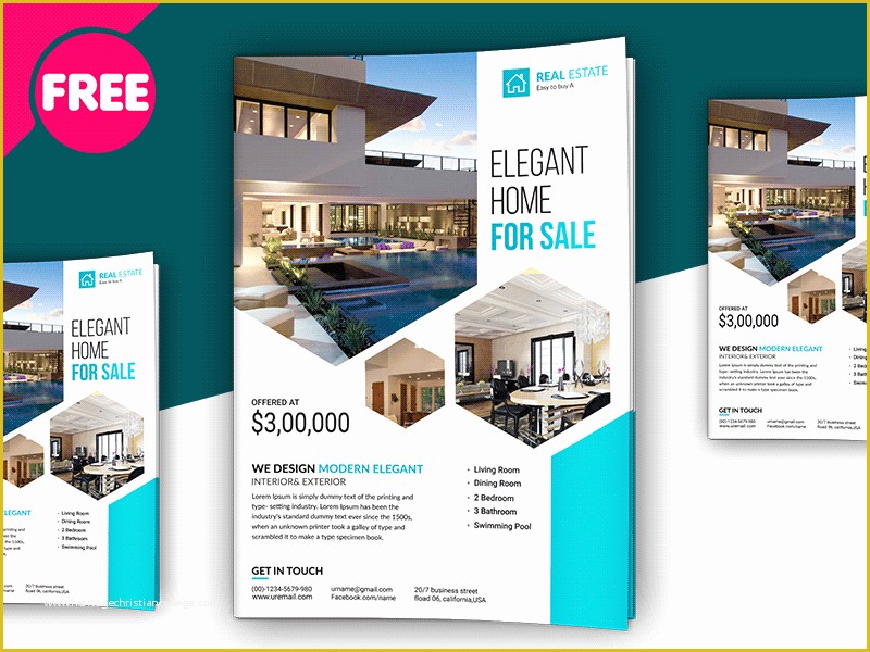 Free Real Estate Brochure Templates Of Free Psd Premium Real Estate Flyer Template by Free