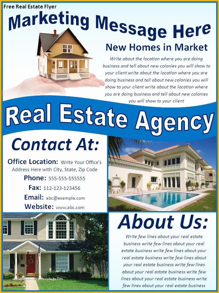 Free Real Estate Brochure Templates Of Free Real Estate Flyer Templates