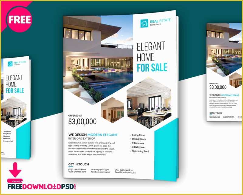 Free Real Estate Brochure Templates Of Premium Real Estate Flyer Template