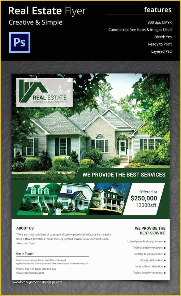 Free Real Estate Brochure Templates Of Real Estate Flyer Template 37 Free Psd Ai Vector Eps