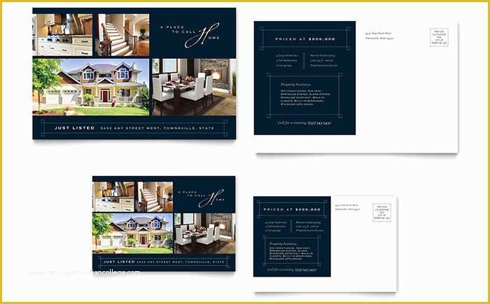 Free Real Estate Business Card Templates for Word Of Luxury Home Real Estate Postcard Template Word & Publisher