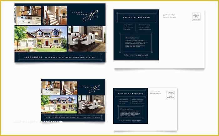 Free Real Estate Business Card Templates for Word Of Luxury Home Real Estate Postcard Template Word &amp; Publisher