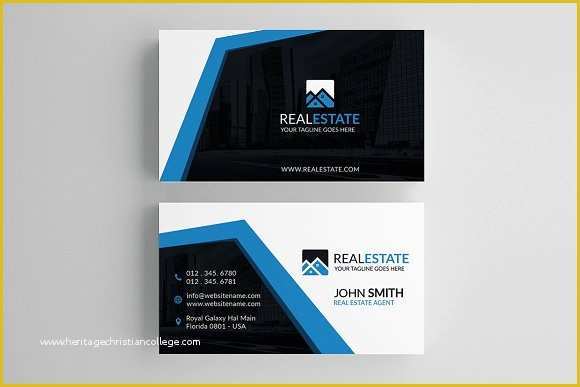 Free Real Estate Business Card Templates for Word Of Modern Real Estate Business Card Business Card Templates