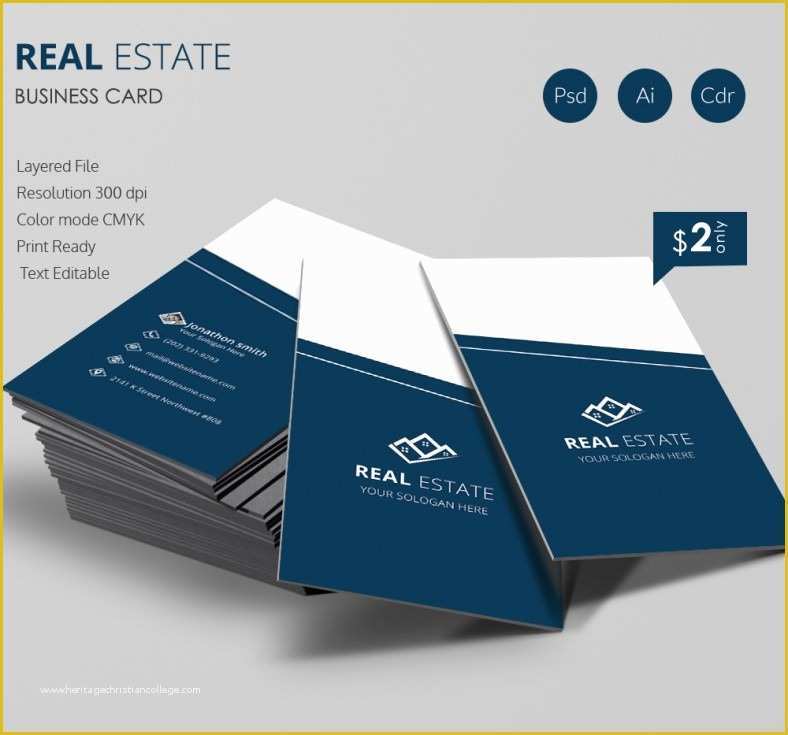 Free Real Estate Business Card Templates for Word Of Real Estate Business Card Template