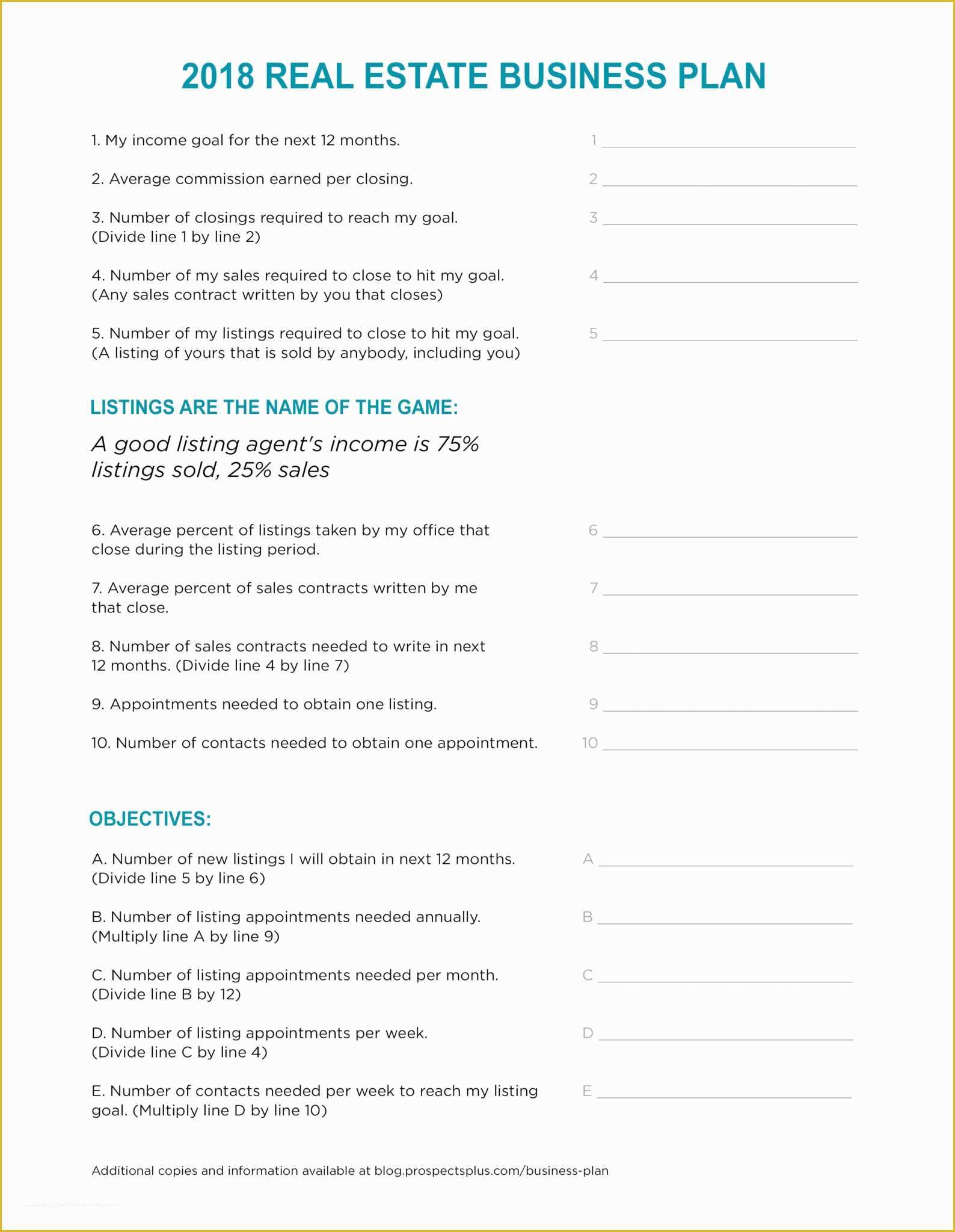 Free Real Estate Business Plan Template Of Business Plan